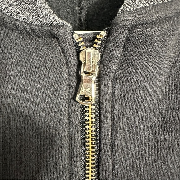 Under Armour size small black/gray zip up jacket, logo on placket, loose fit - Picture 8 of 12